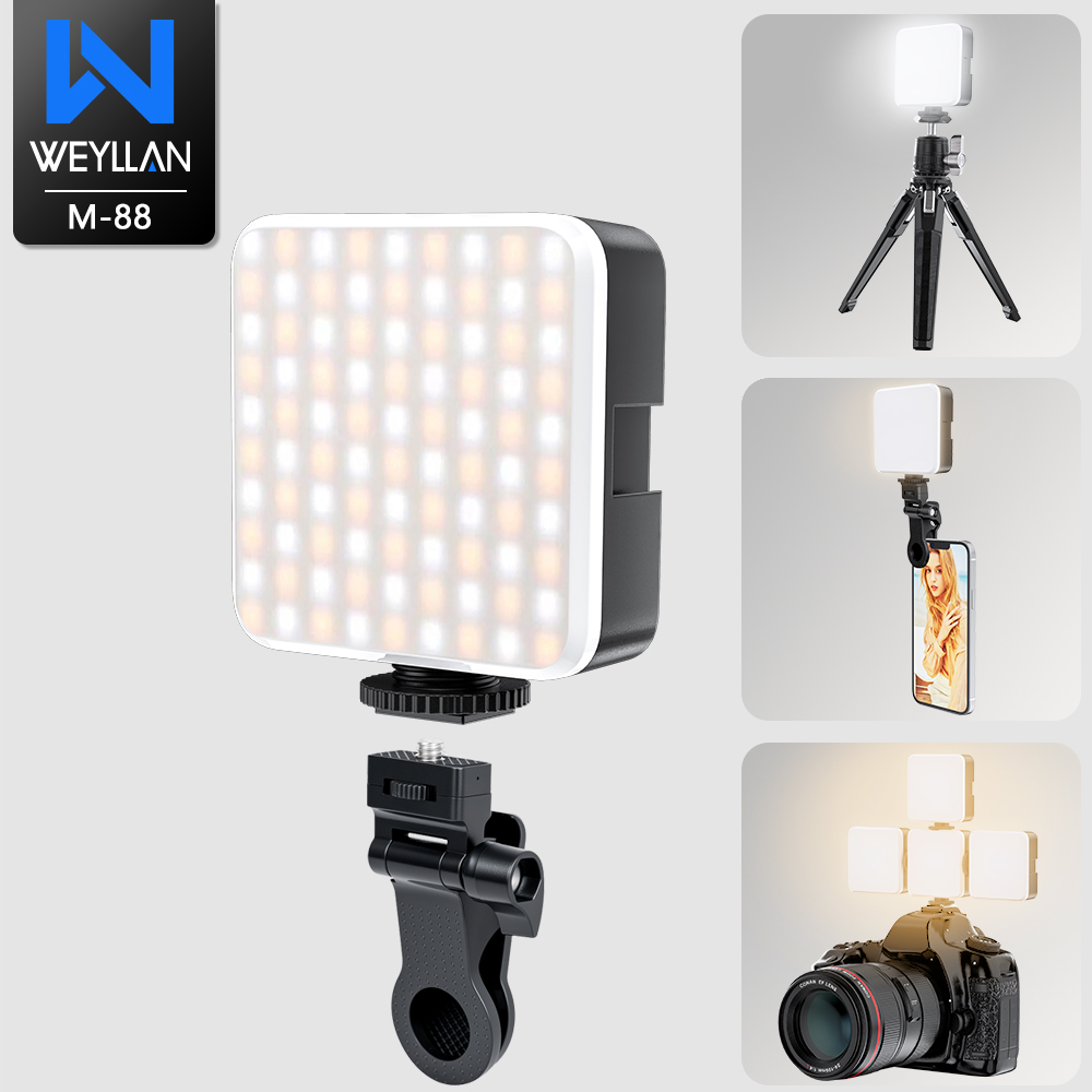 Photography Lighting Brands - WEYLLAN M-88 2000 mAh LED-videolamp met