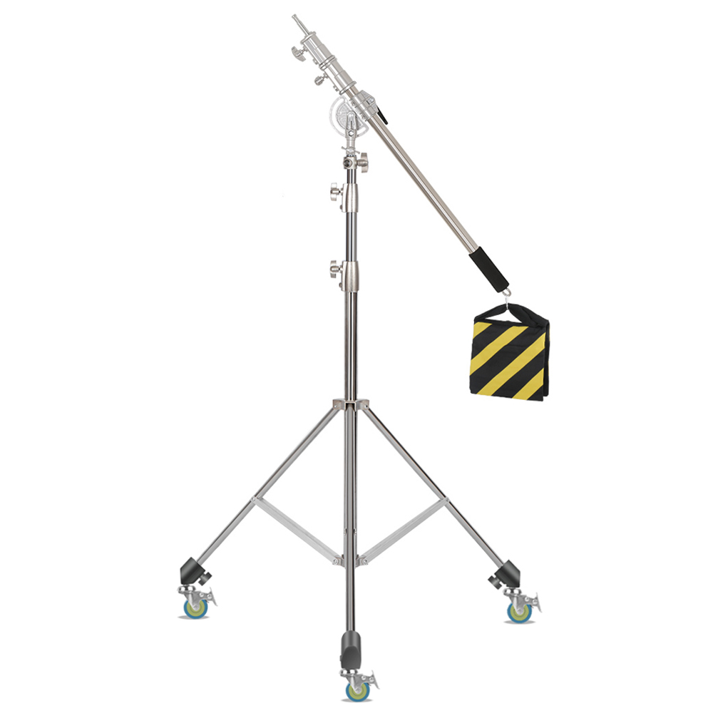 Photography Lighting Description - SH 2,8 m roestvrijstalen lichtstandaard zwaar