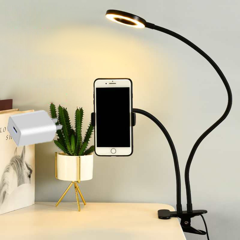 Photography Lighting Game - Universele, flexibele telefoonhouder met selfie-ringlamp, ideaal