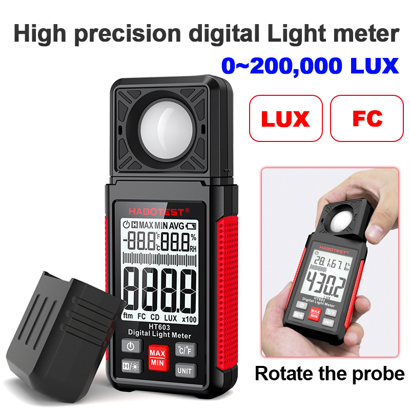 Photography Lighting Meter - HT603 Digitale Luxmeter 0~200.000 lux LCD
