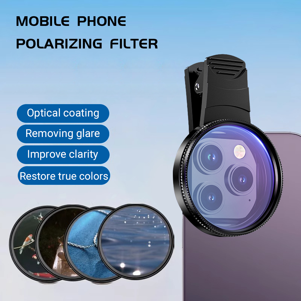 Photography Lighting For Beginners - 52 mm clip-on smartphone-camerafilterset CPL polarisatiefilter