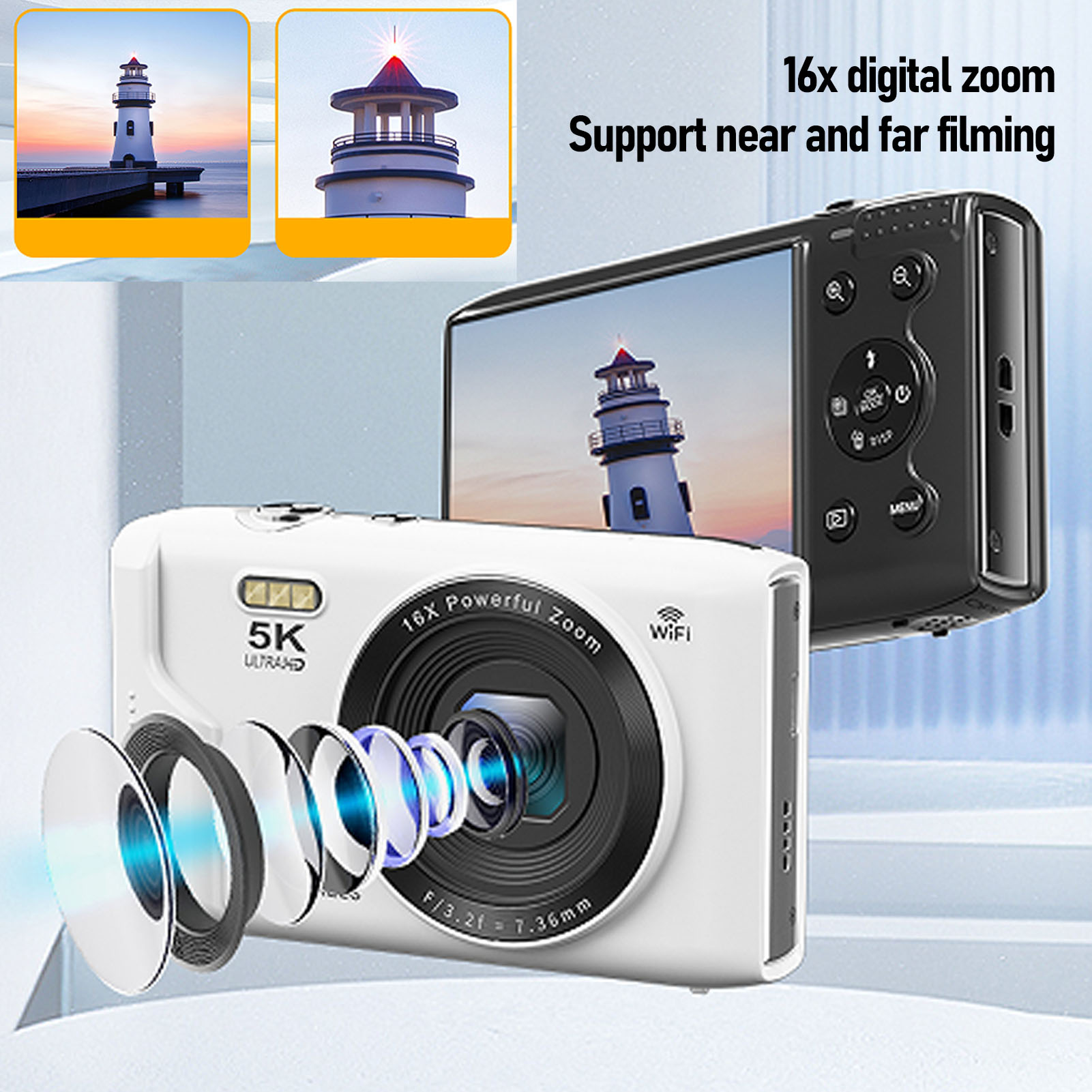 Photography Lighting For Beginners - 5K digitale camera 72MP 16X zoom