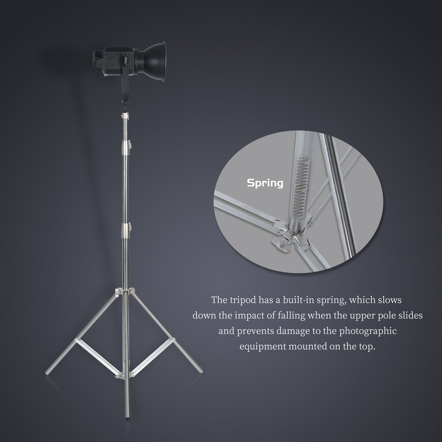 SH 2,8 m roestvrijstalen licht - Photography Lighting Description recensie en prijs